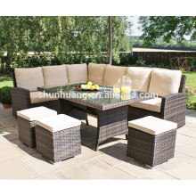 New style outdoor rattan furniture restaurant rattan sofa garden wicker sofa sets